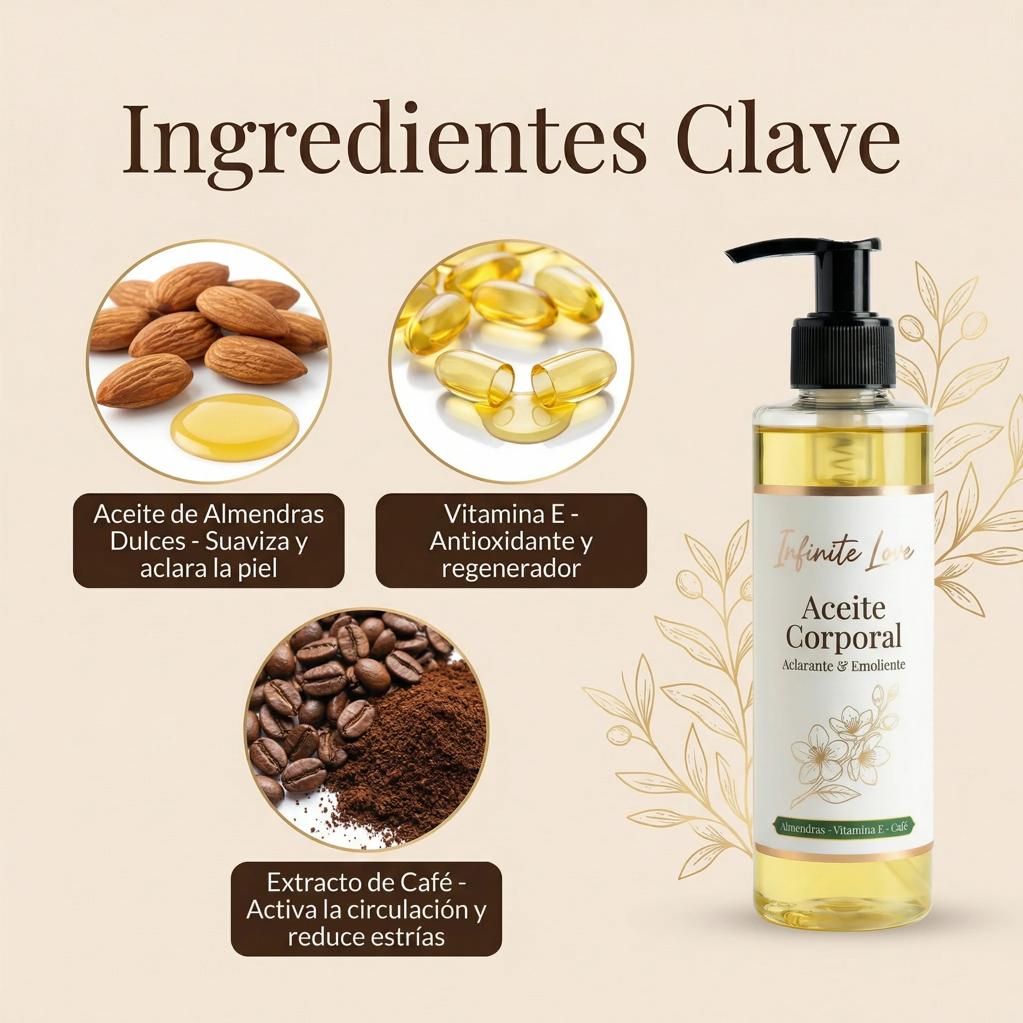 Aceite Corporal Aclarante y Emoliente para Prevenir Estrías y Unificar el Tono de la Piel (Ideal para Embarazo) - Image 3
