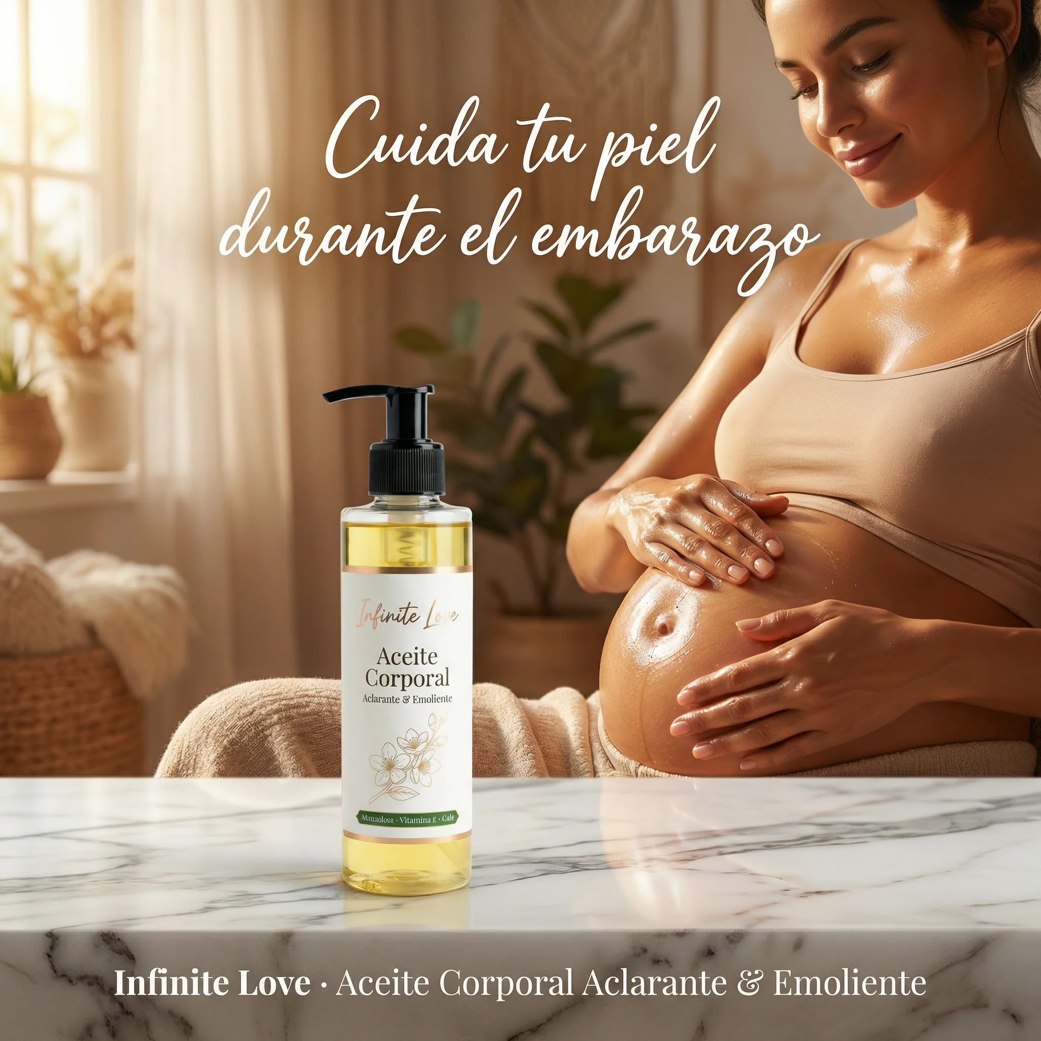 Aceite Corporal Aclarante y Emoliente para Prevenir Estrías y Unificar el Tono de la Piel (Ideal para Embarazo) - Image 5