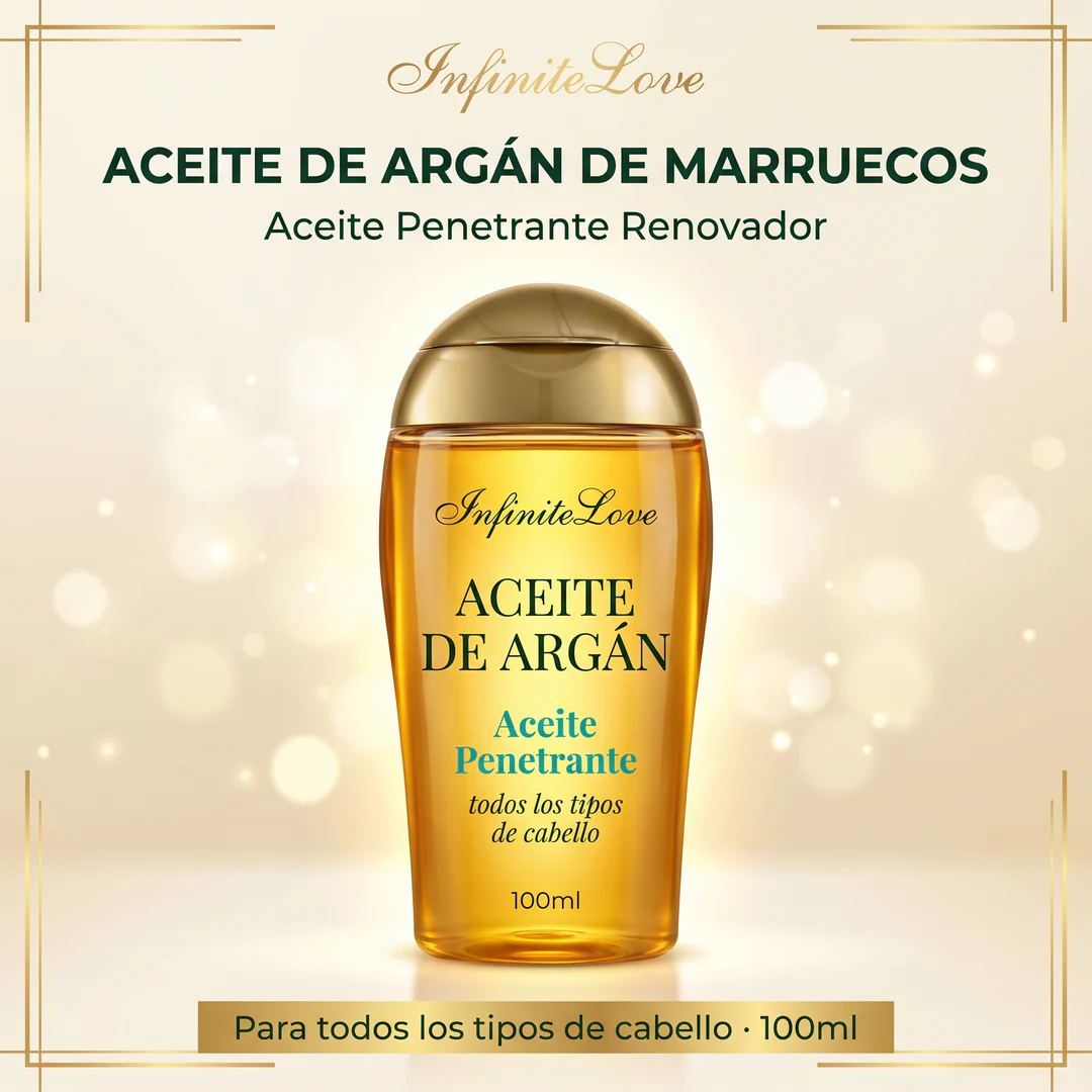 Aceite de Argán Reparador – Brillo, Suavidad y Cabello Sin Frizz