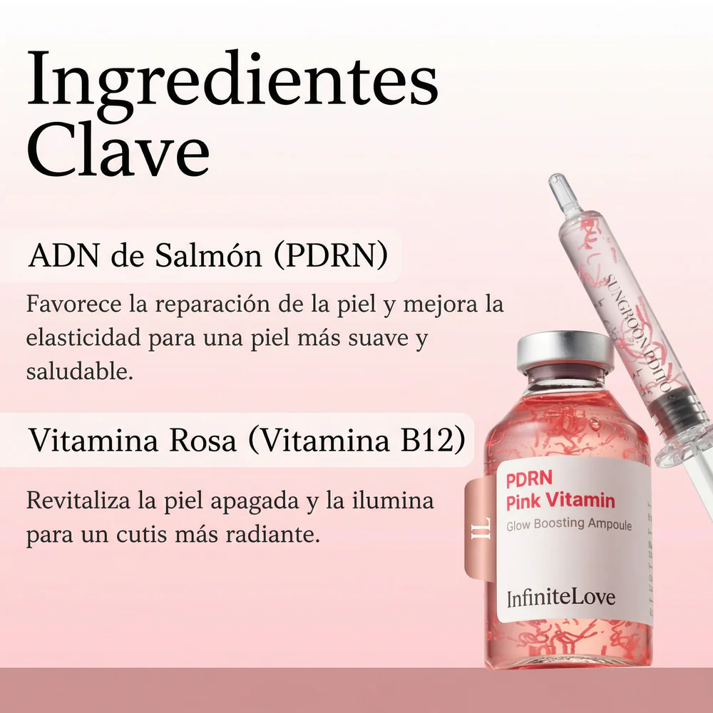 Ampolla Rejuvenecedora Pink Glow – Efecto Piel Lisa y Luminosa - Image 3