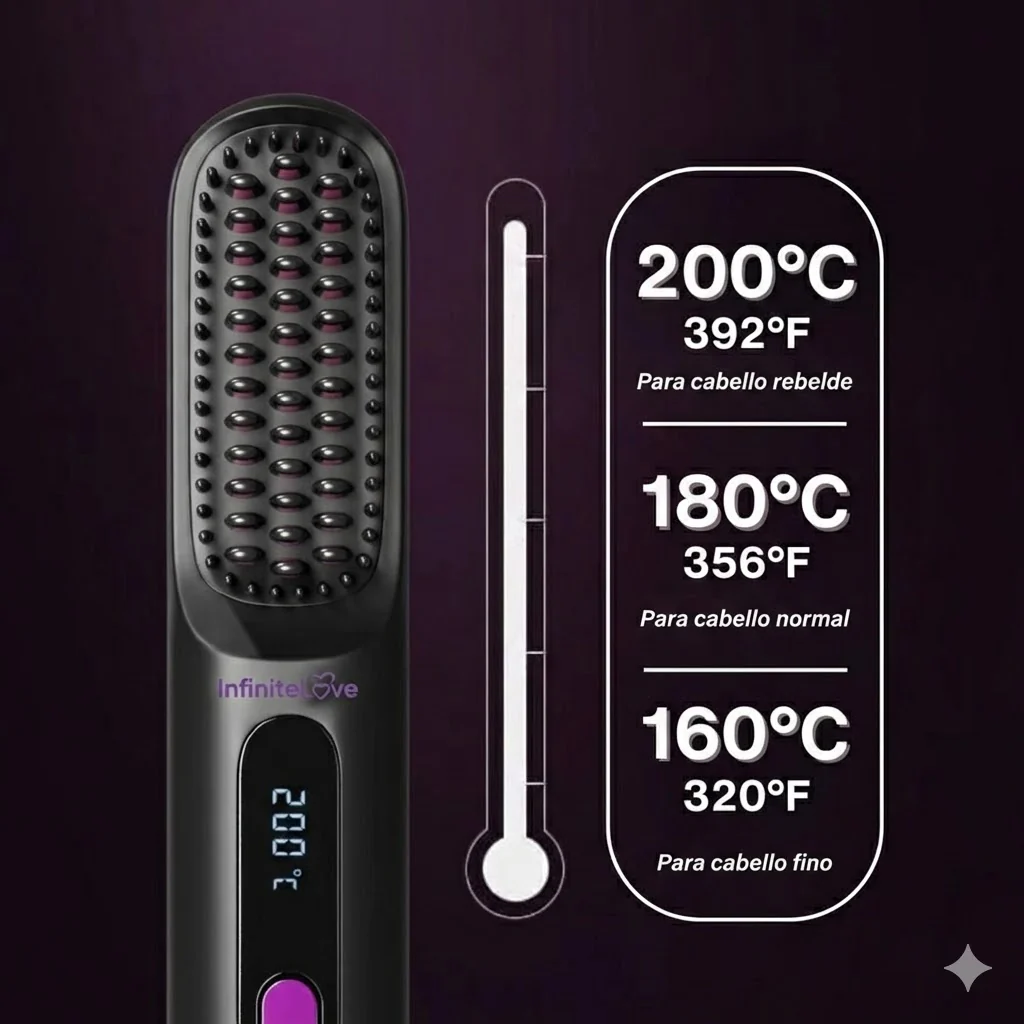 Cepillo Alisador Térmico de Cerámica | 'GoBrush Pro' para Control de Frizz, Remolinos y Peinado Rápido (Ideal Pelo Corto) - Image 2