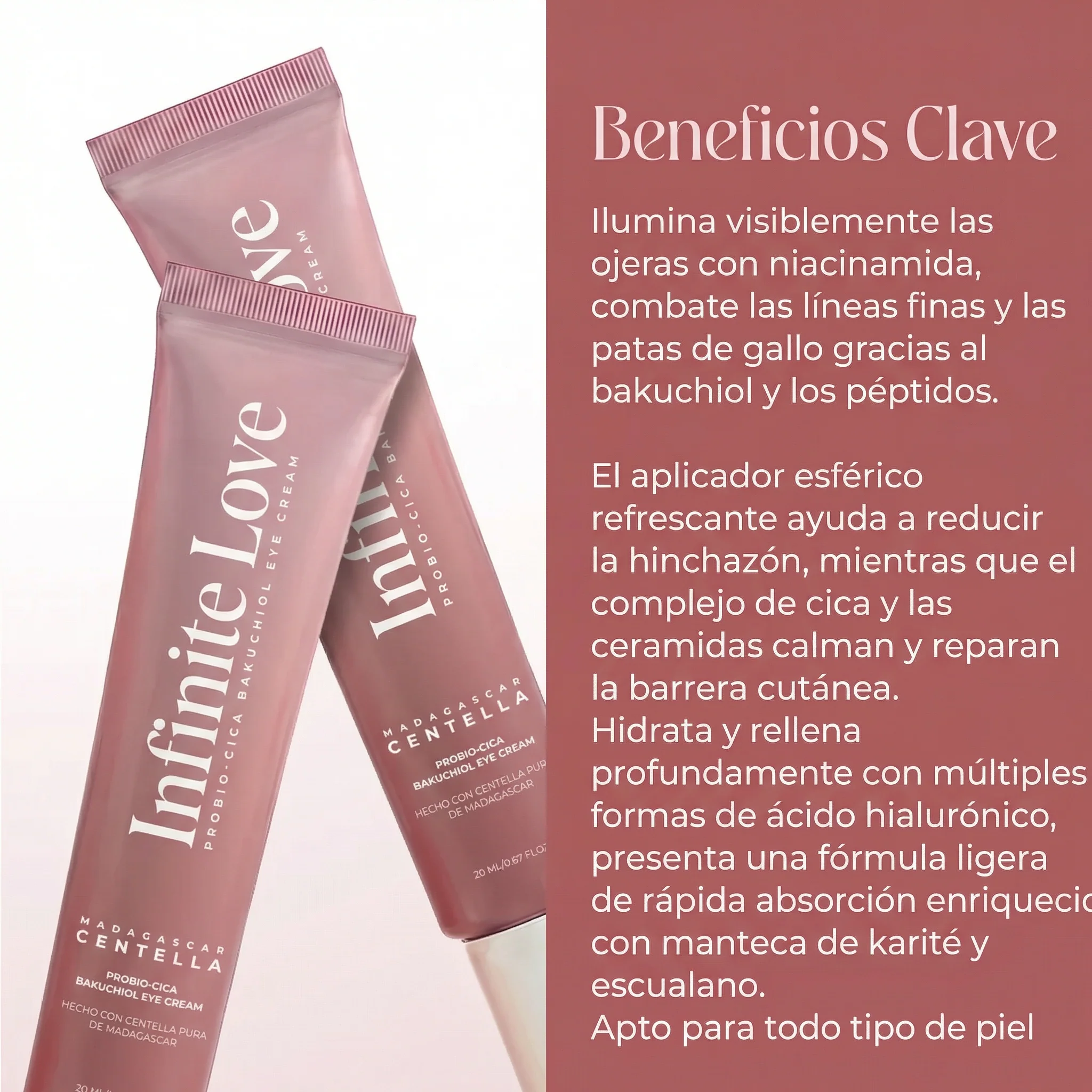 Contorno de Ojos 'Bakuchiol Eye Repair' (Retinol Vegano) con Aplicador de Cerámica Fría para Ojeras, Arrugas y Bolsas - Image 4