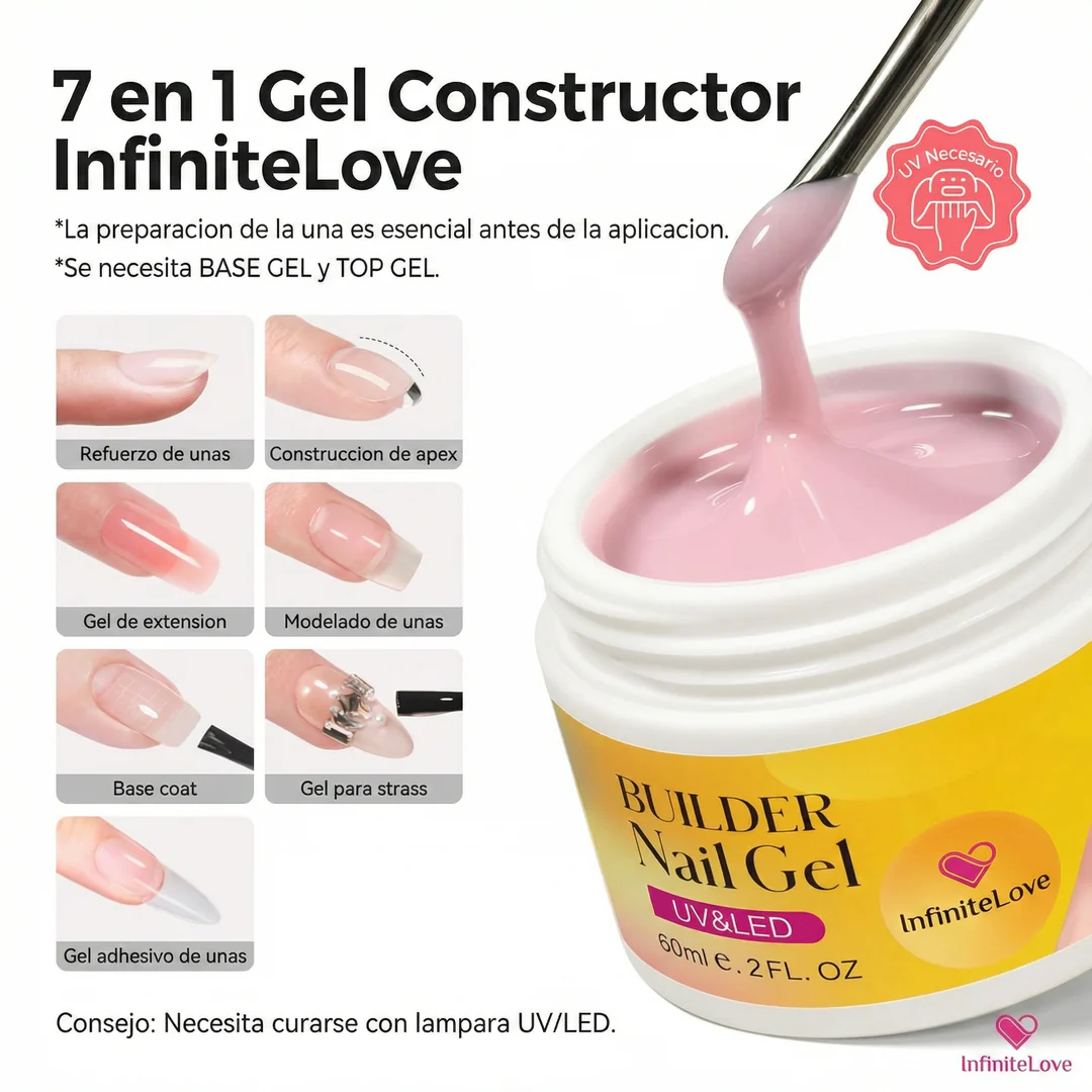 Gel Constructor de Uñas Rosa – Efecto Salón Profesional en Casa - Image 6