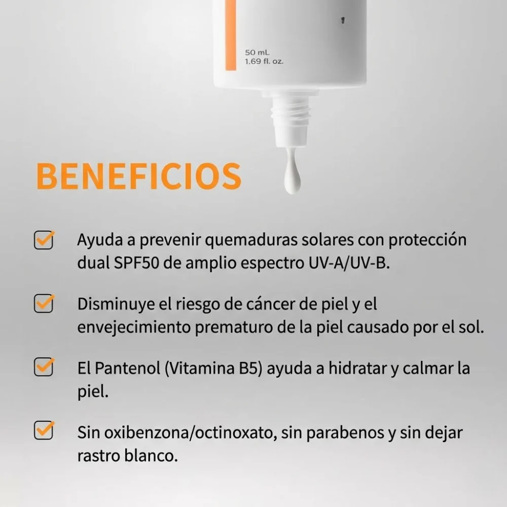 Protector Solar Coreano Facial SPF 50 'Invisible Fit' de Textura Ligera para Piel Sensible (Sin Rastro Blanco) - Image 4