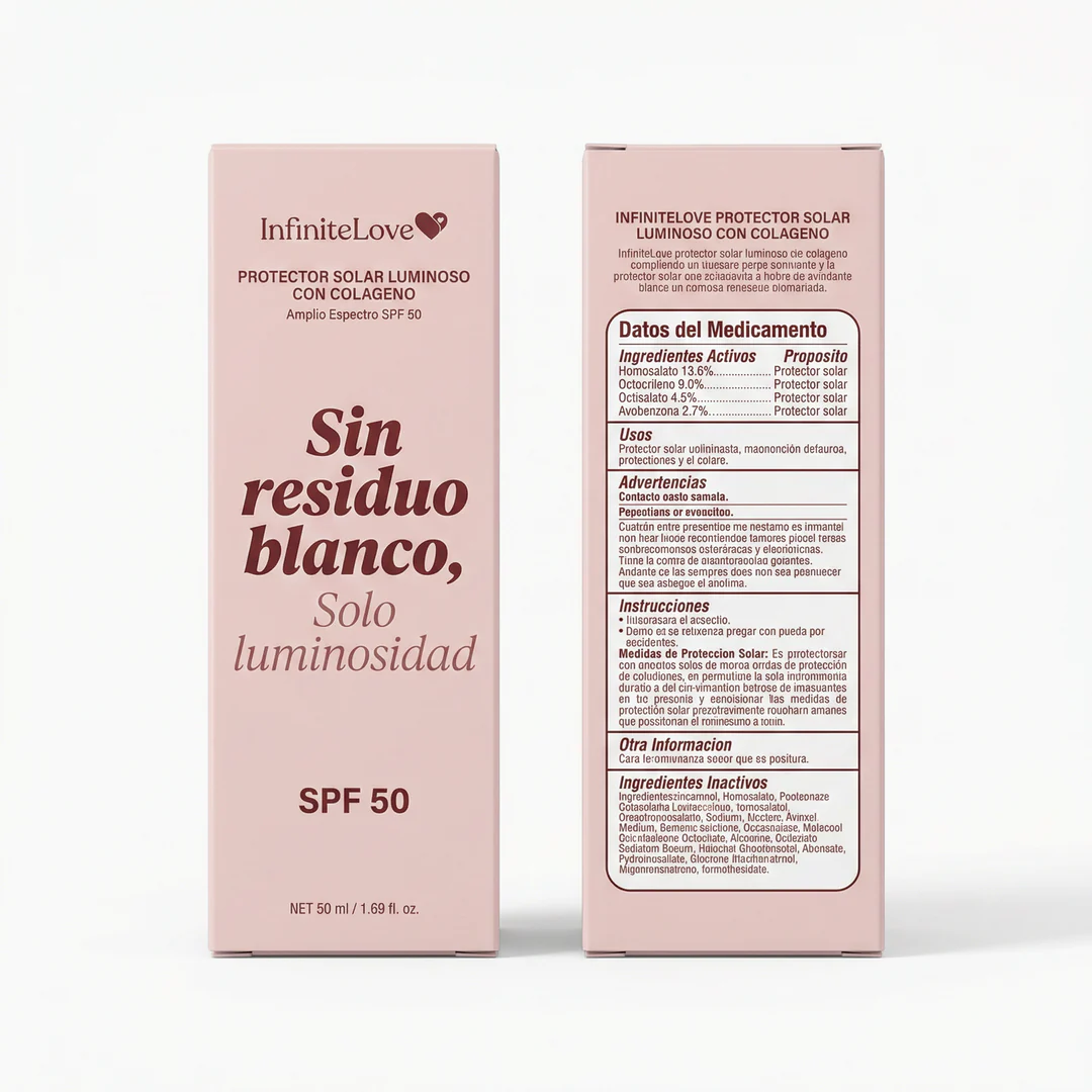 Protector Solar Glow con Colágeno SPF50 – Hidratación y Brillo Natural sin Residuo Blanco - Image 6