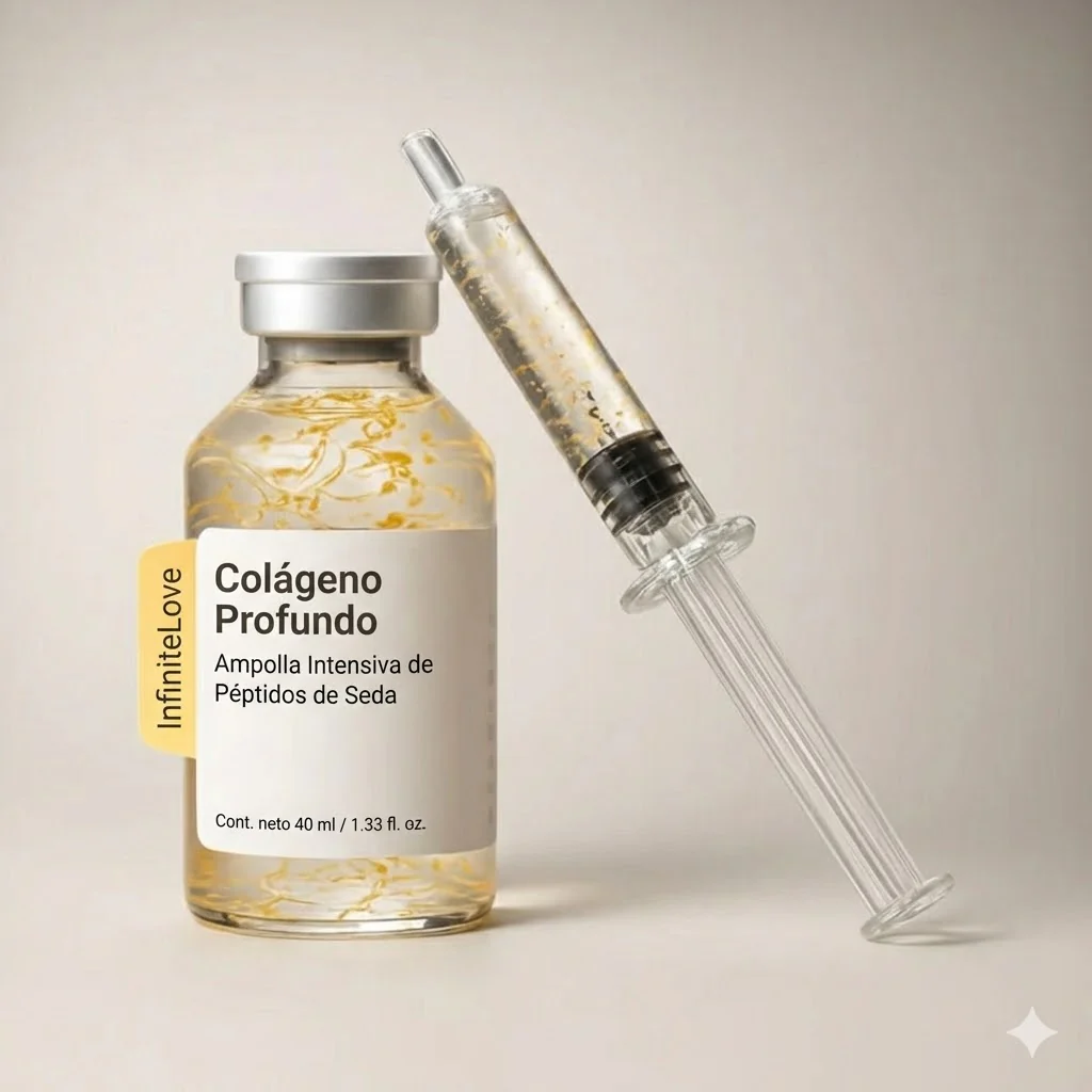 Ampolla Rellenadora de Colágeno Profundo y Péptidos de Seda con Aplicador de Precisión para Arrugas y Efecto Lifting (Sin Inyecciones)