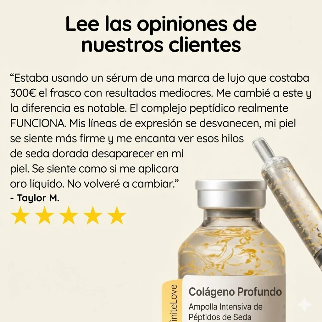 Ampolla Rellenadora de Colágeno Profundo y Péptidos de Seda con Aplicador de Precisión para Arrugas y Efecto Lifting (Sin Inyecciones) - Image 4