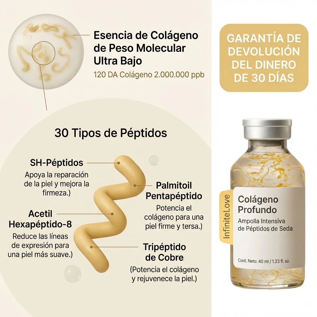 Ampolla Rellenadora de Colágeno Profundo y Péptidos de Seda con Aplicador de Precisión para Arrugas y Efecto Lifting (Sin Inyecciones) - Image 6