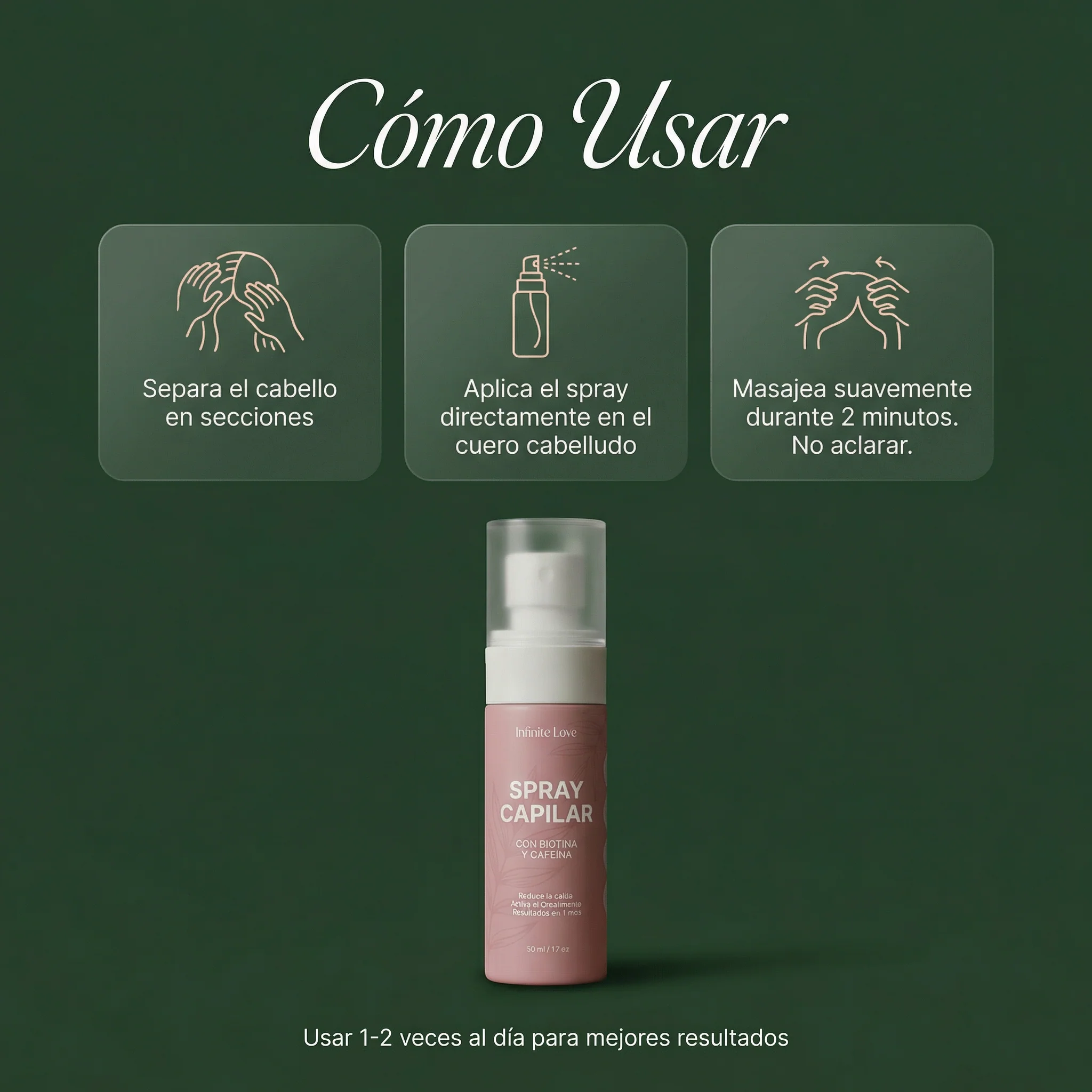 Spray Capilar Anticaída con Biotina y Cafeína – Fortalece y Reduce la Caída - Image 3